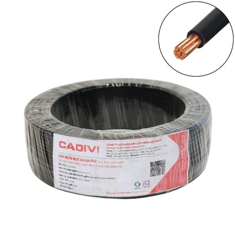 Dây cáp điện 1 lõi Cadivi CV – 0.6/1KV
