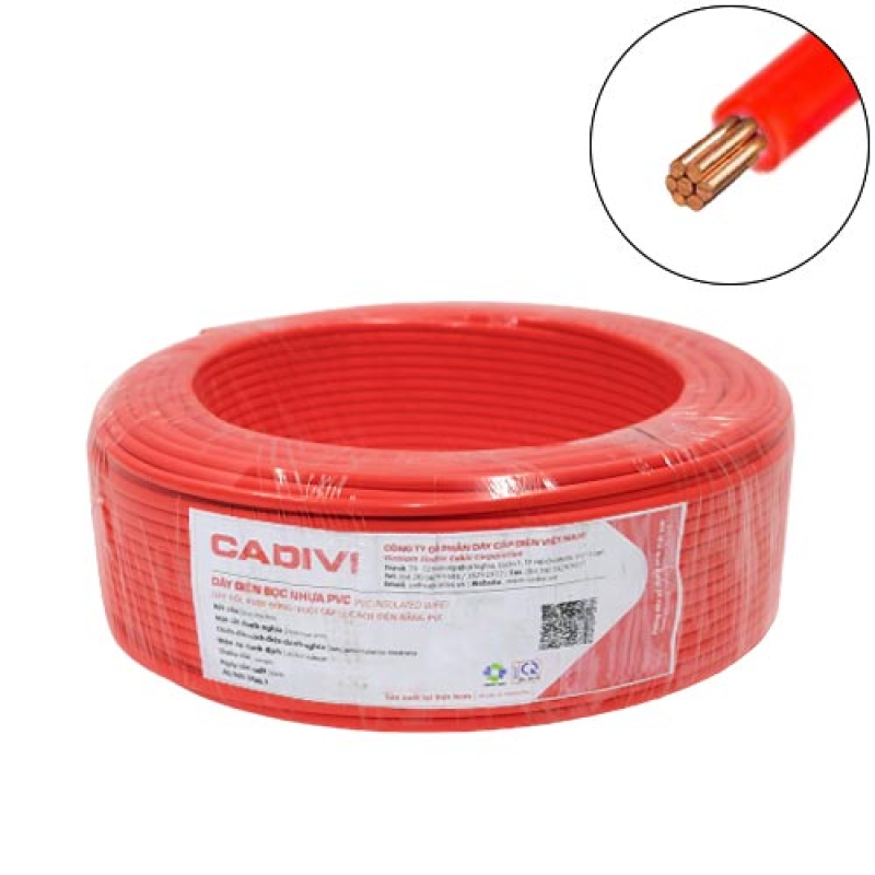 Dây cáp điện 1 lõi Cadivi CV – 0.6/1KV