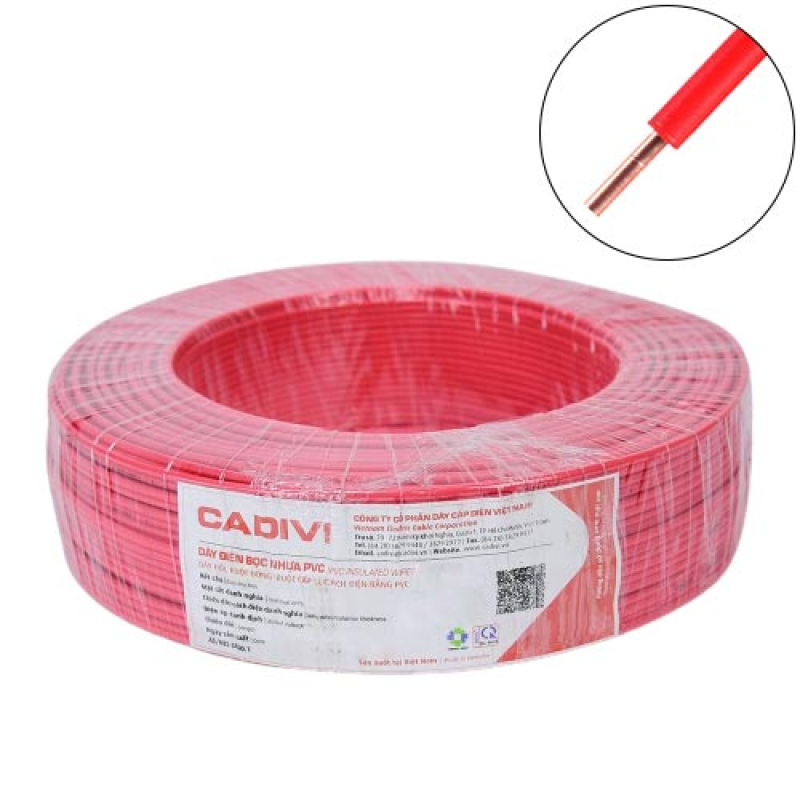 Dây điện đơn cứng Cadivi VC – 300/500V
