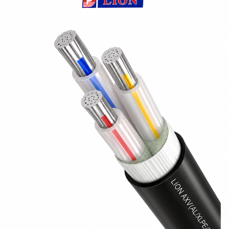 Cáp điện nhôm 1 đến 4 lõi AXV(AL/XLPE/PVC) 0.6/1kV