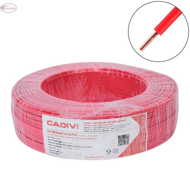 Dây điện đơn cứng Cadivi VC – 300/500V